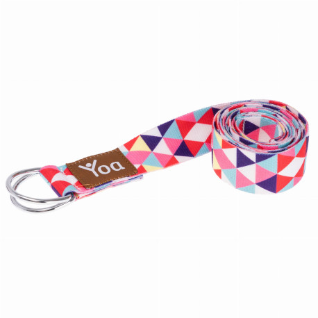 Pasek do jogi Yoa - kolorowe trójkąty, 183 cm