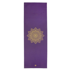Mata do jogi Bodhi Rishikesh Premium 4,5mm - fioletowa z mandalą
