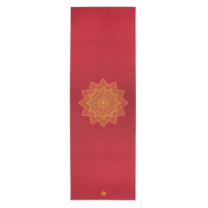 Mata do jogi Bodhi Rishikesh Premium 4,5mm - burgundowa z mandalą