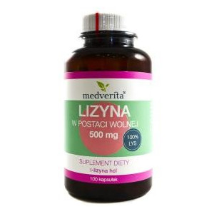 Medverita Lizyna w postaci wolnej 500 mg 100 k