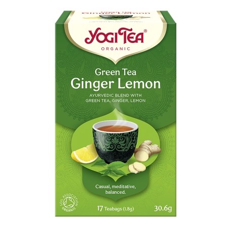 Herbata Yogi Tea Green Ginger Lemon - Zielona imbirowo-cytrynowa (17x1,8g)