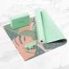 Zestaw do jogi myga Palm Yoga Set: mata, klocek, pasek