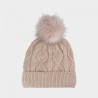 Czapka zimowa z pomponem 4F - Pudrowy róż