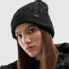Czapka zimowa z pomponem 4F - czarny