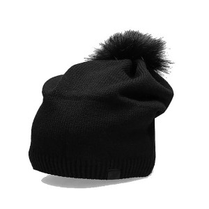 Czapka zimowa z pomponem 4F - czarny