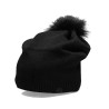 Czapka zimowa z pomponem 4F - czarny