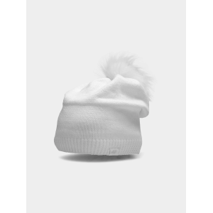 Czapka zimowa z pomponem 4F - biały