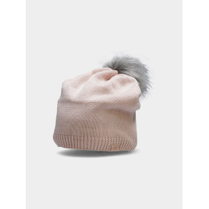 Czapka zimowa z pomponem 4F - różowy