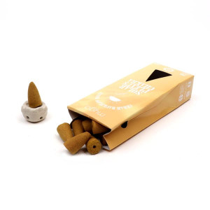 Kadzidło stożkowe backflow + podstawka Myga Solar Plexus Chakra