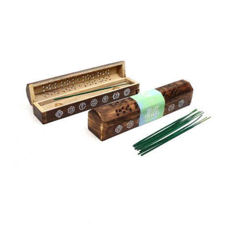 Drewniana kadzielnica Myga Heart Chakra