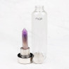 Szklana butelka na wodę myga z ametystem 500ml