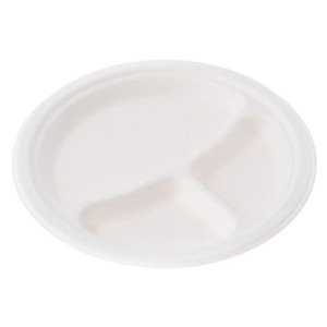 bio Talerz 3-dzielny 23 biodegradowalny talerz z trzciny cukrowej