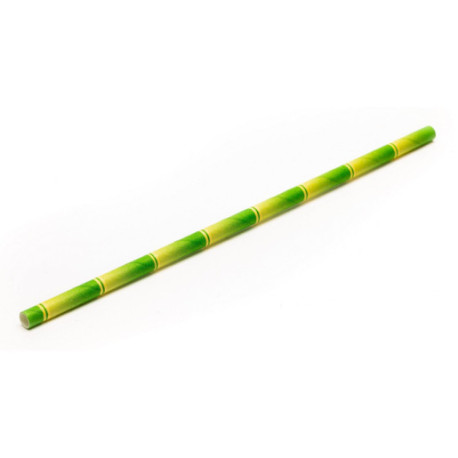 bio Słomki Papierowe "świeży bambus" 200x6 box