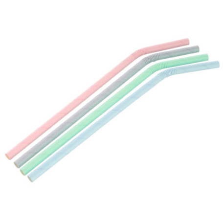 bio Słomki Papierowe "pastelowy flex mix" 200x6