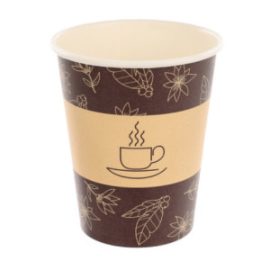 bio Kubek 420 papier "0% plastik" bronze biodegradowalny kubek z celulozy