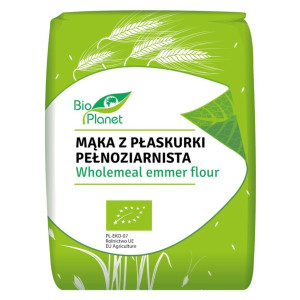 BIO PLANET Mąka z Płaskurki Pełnoziarnista BIO 1kg