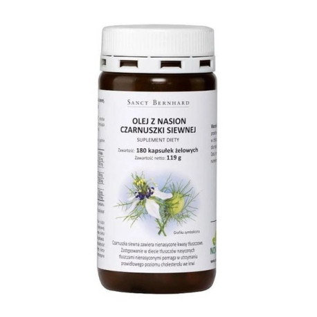 Olej z nasion czarnuszki siewnej 180 k