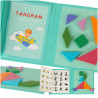 Tangram książeczka magnetyczna układanka montessori klocki gra logiczna 3D