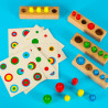 Odważniki cylindry drewniane gra układanka montessori kolorowe