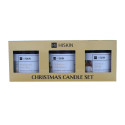 HISKIN Christmas Candle Set Zestaw Świec sojowych 1op.-3 sztuki